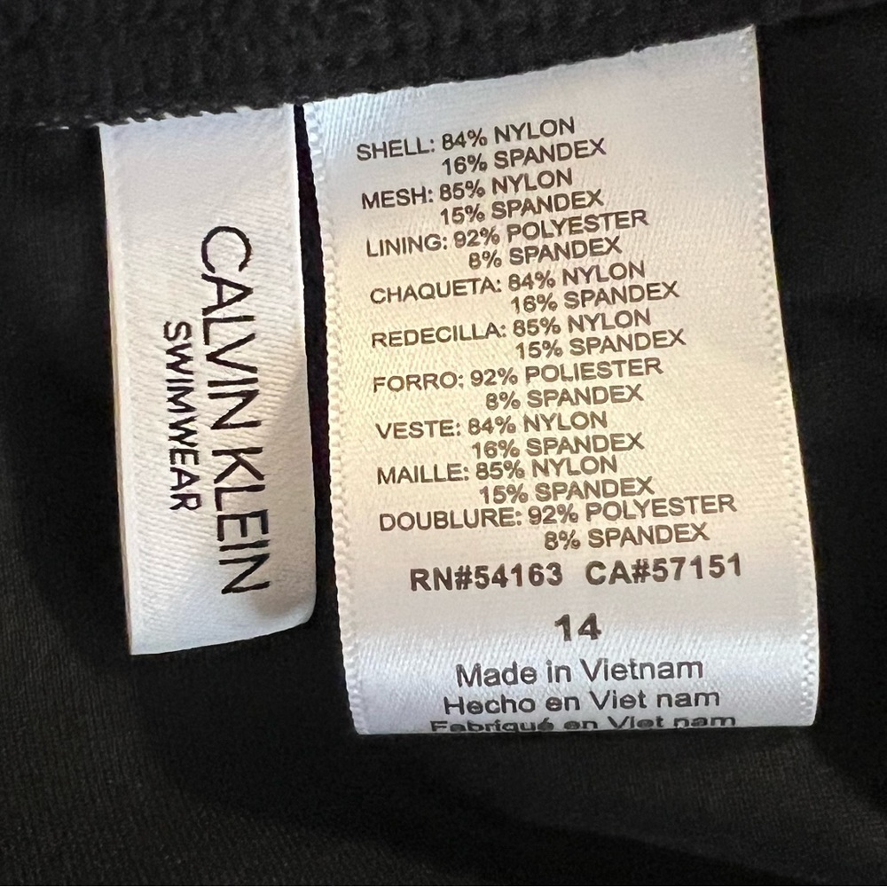 Calvin Klein BLACK Mesh-Inset Tummy Control One-Piece Swimsuit - Picture 9 of 13